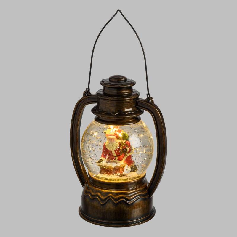 Lanterne Boule de Noël effet glitter à lumière